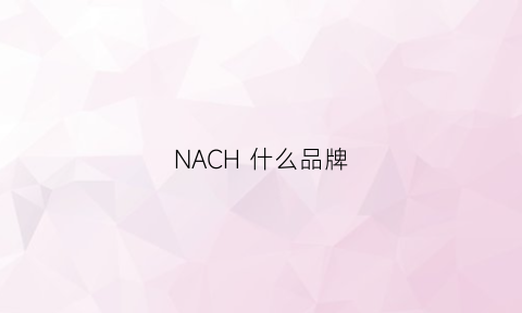 NACH什么品牌(nach什么品牌)